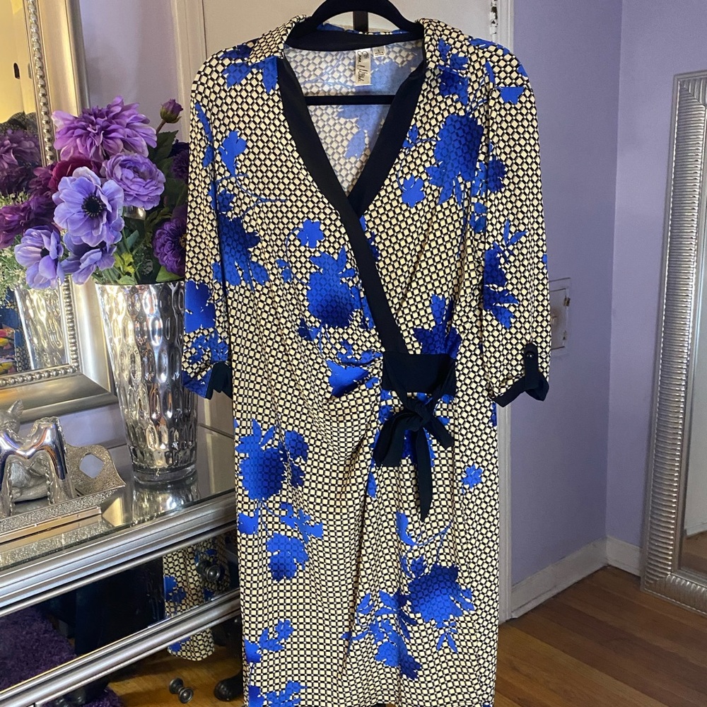 Floral Faux wrap dress Asian inspired